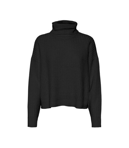 Pull noir femme vero moda momega