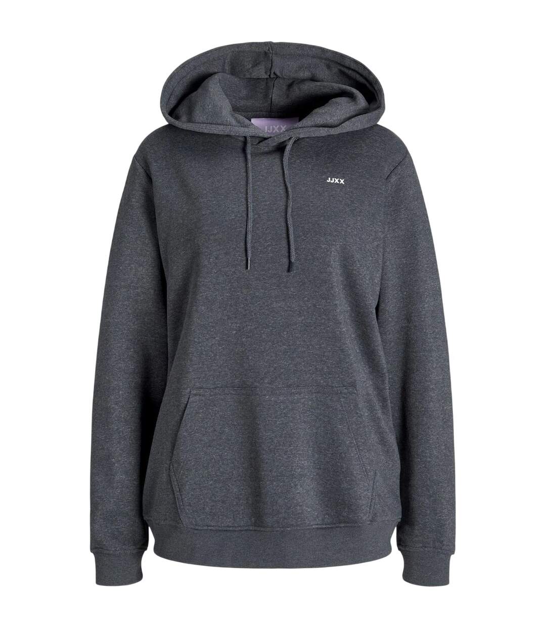 Sweat À Capuche Femme Gris Foncé Chiné JJXX-2