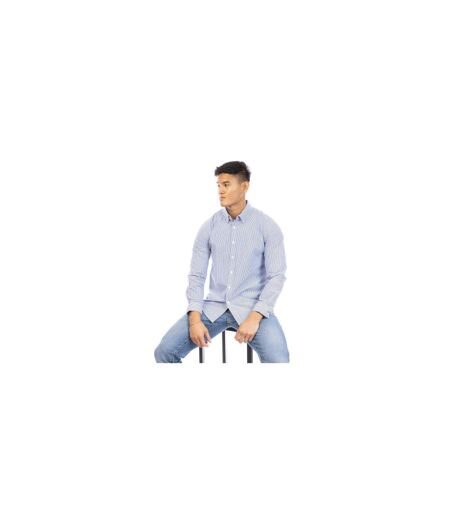 Mens Button-down Shirt Navy White Peter Werth
