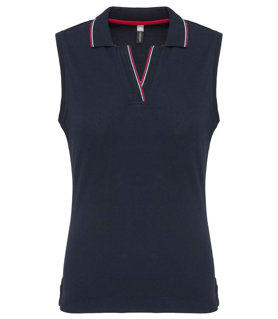 Polo femme sans manches - bleu marine - K224