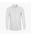NEOBLU Mens Basile Piqué Natural Long-Sleeved Shirt (Optic White)
