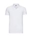 Polo manches courtes homme blanc Russell-1