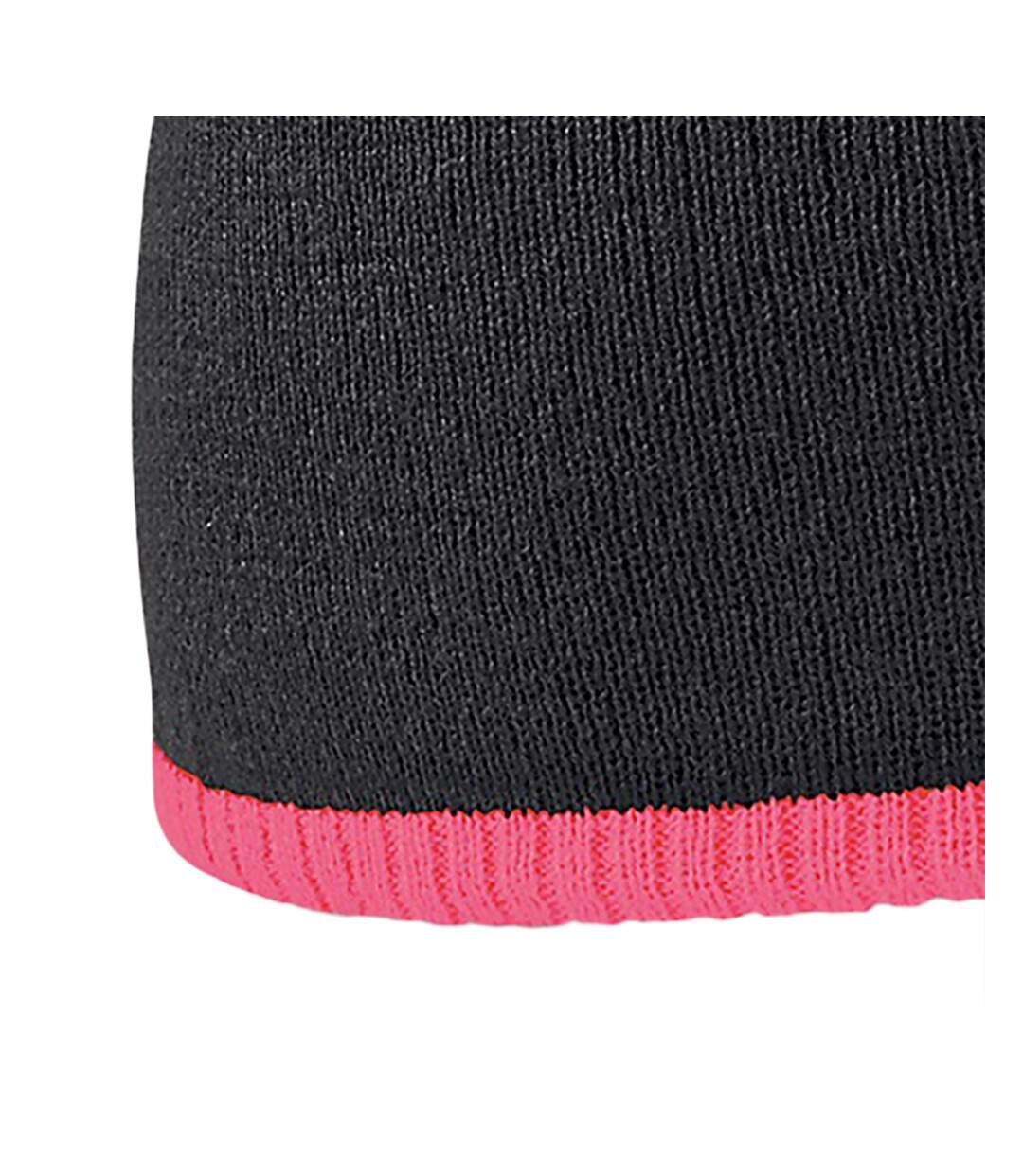 Bonnet unisexe noir/rose Beechfield-2