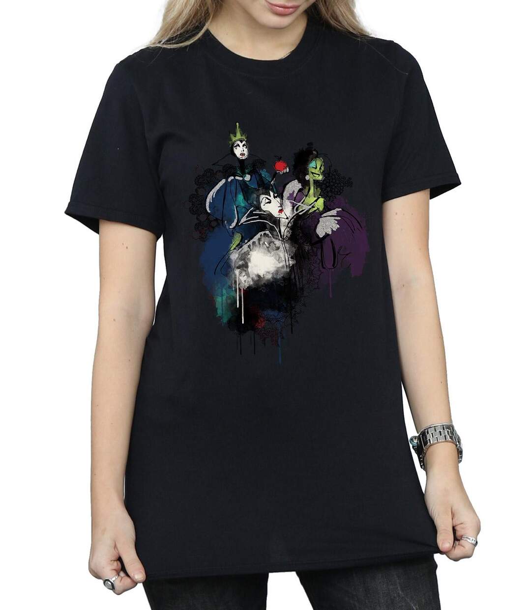 Disney - T-shirt VILLAINS SKETCH - Femme (Noir) - UTBI16883-3