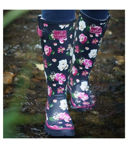 Bottes De Pluie Femme Bleu Blanc Rose Lunar