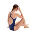 Speedo Womens/Ladies All-Over Print Proback One Piece Bathing Suit (Black/Blue) - UTRD3090