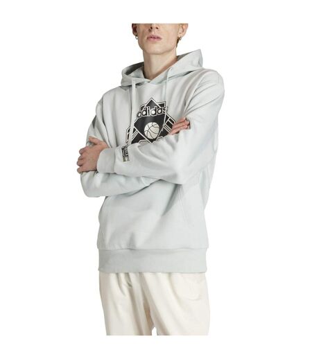 Sweat à capuche homme argenté Adidas