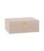 Boîte à Bijoux en Velours Enya 27cm Beige-1