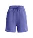 Womens/ladies Fleece Logo Boyfriend Shorts Purple Under Armour-2