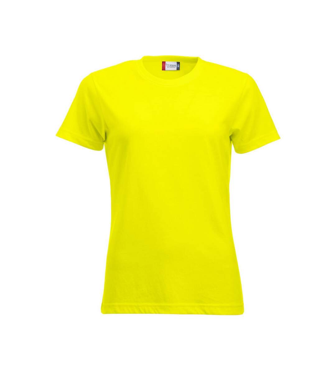 T-shirt new classic femme jaune fluo Clique-1