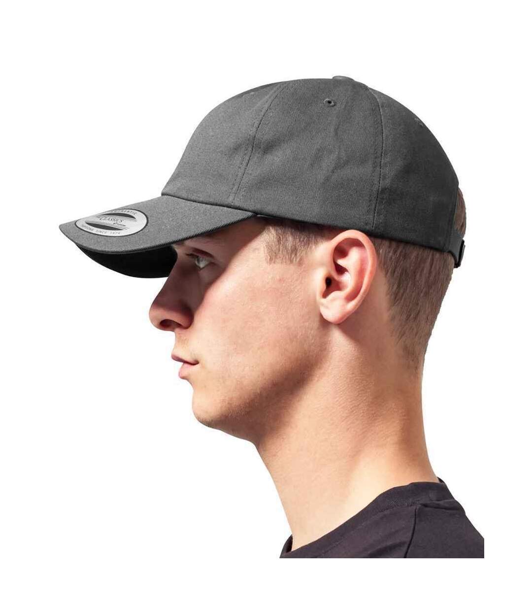 Casquette à profil bas adulte gris foncé Flexfit-4