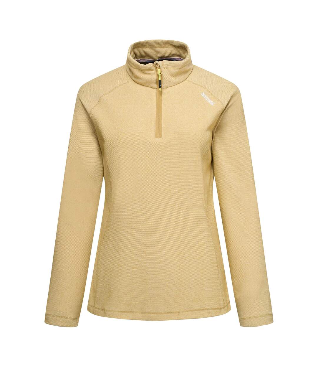 Haut Polaire À Col Montant Zippé Motif/style À Rayures Montes Femme Beige Regatta-2