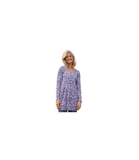 Tunique Motif/style Campanules Femme Violet Lazy Jacks