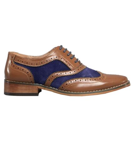 Chaussures de ville homme fauve/bleu marine Goor