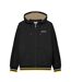 Mens Full Zip Hoodie Black Cashew Gold Lambretta-2