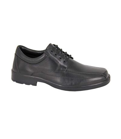 Roamers Mens Leather Lace Up Shoes (Black) - UTDF2373