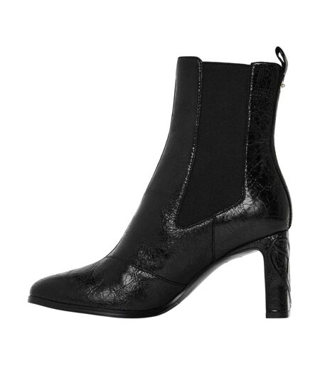 Womens/ladies Giove Leather Chelsea Boots Black Diesel