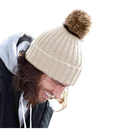Beechfield Unisex Cuffed Design Winter Hat (Oatmeal) - UTRW5283
