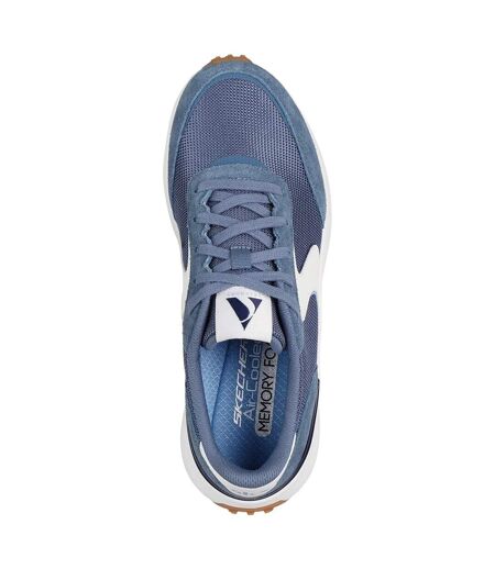 Womens/ladies Blvd Retro Suede Trainers Navy Skechers