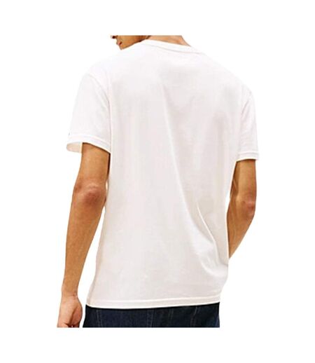 T-shirt blanc homme tommy hilfiger tjm reg center flag