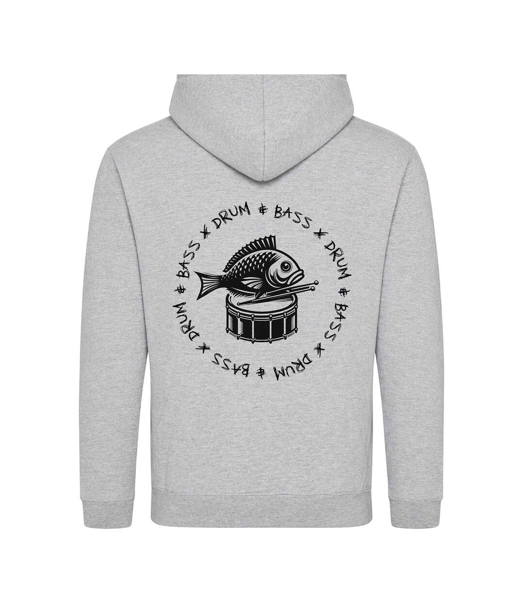 Sweat À Capuche Festival Bass Drum Homme Gris AWD-2