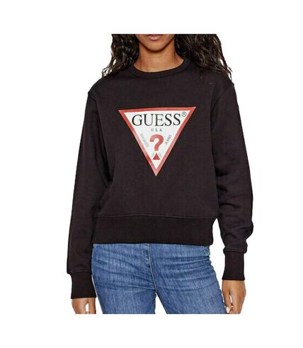 Sweat Noir Femme Guess Original Fleece - L