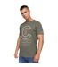 Crosshatch Mens Univarsity T-Shirt (Pack of 2) (Olive/Gray) - UTBG181