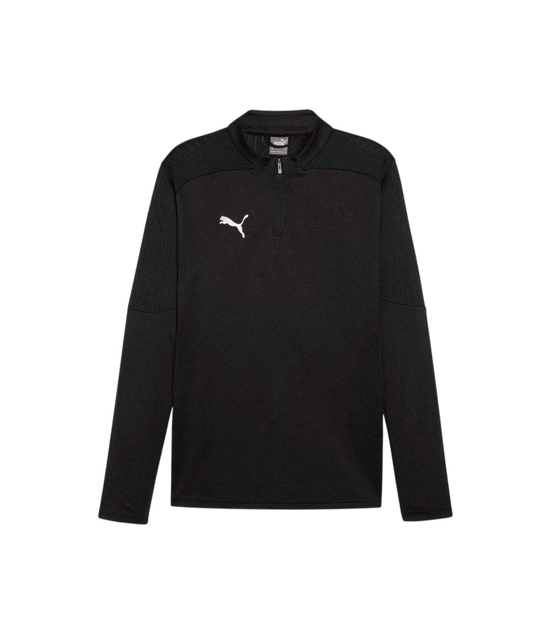 Mens Quarter Zip Track Top Black Puma-2