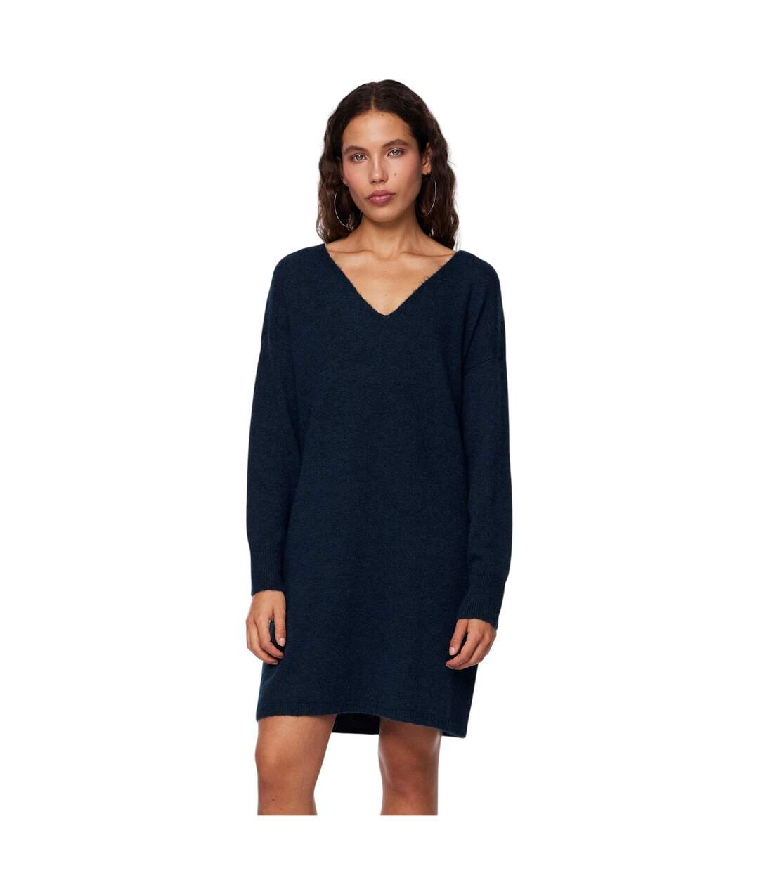 Womens/ladies Knitted Turtle Neck Sweater Dress Reflecting Pond Pieces-4