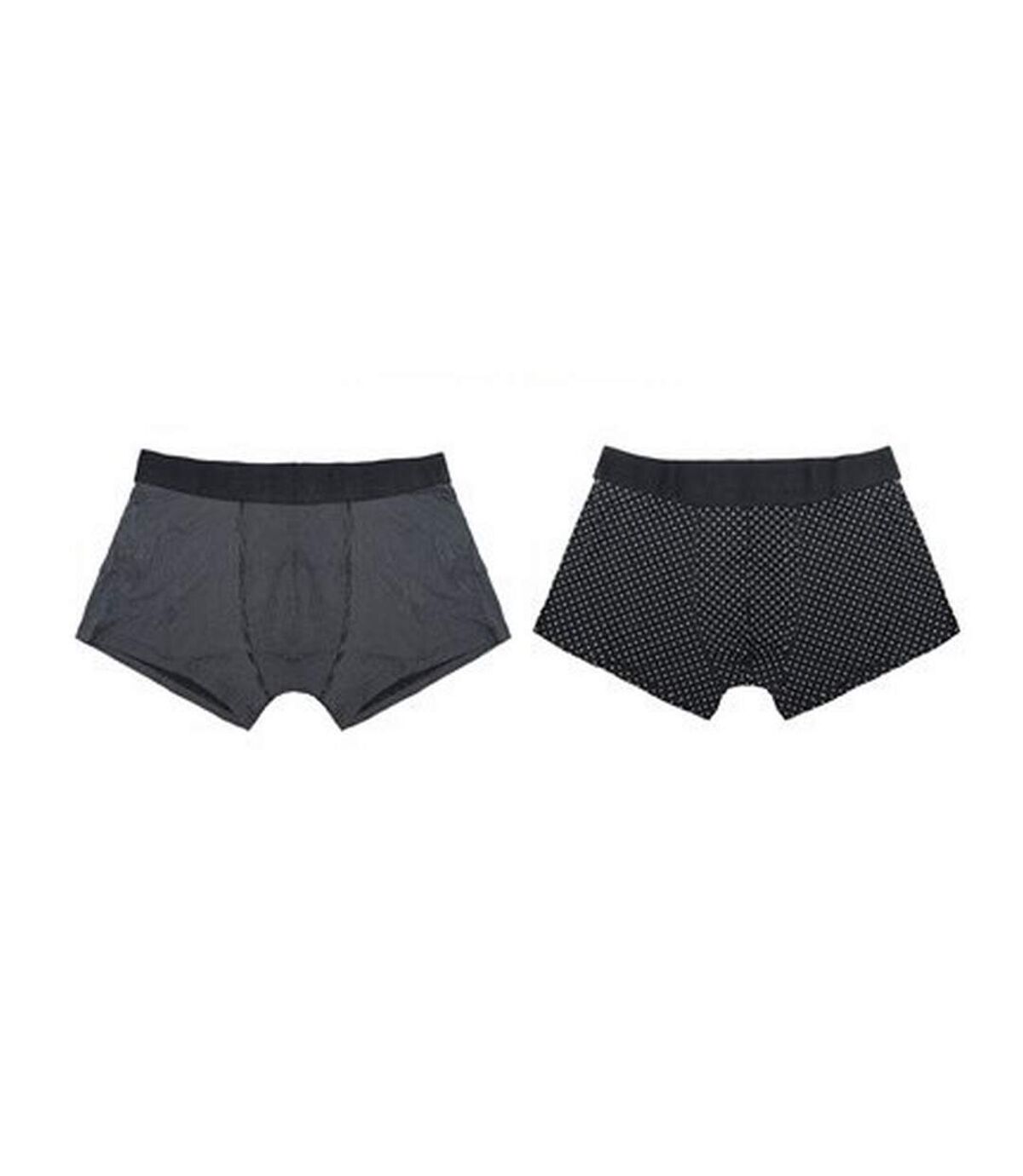 Wolf & Harte Mens Bamboo Rich Spotted Boxer Shorts (Pack Of 2) (Black)