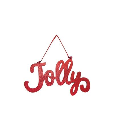 Jolly fabric metallic sign 20cm red Davies Products