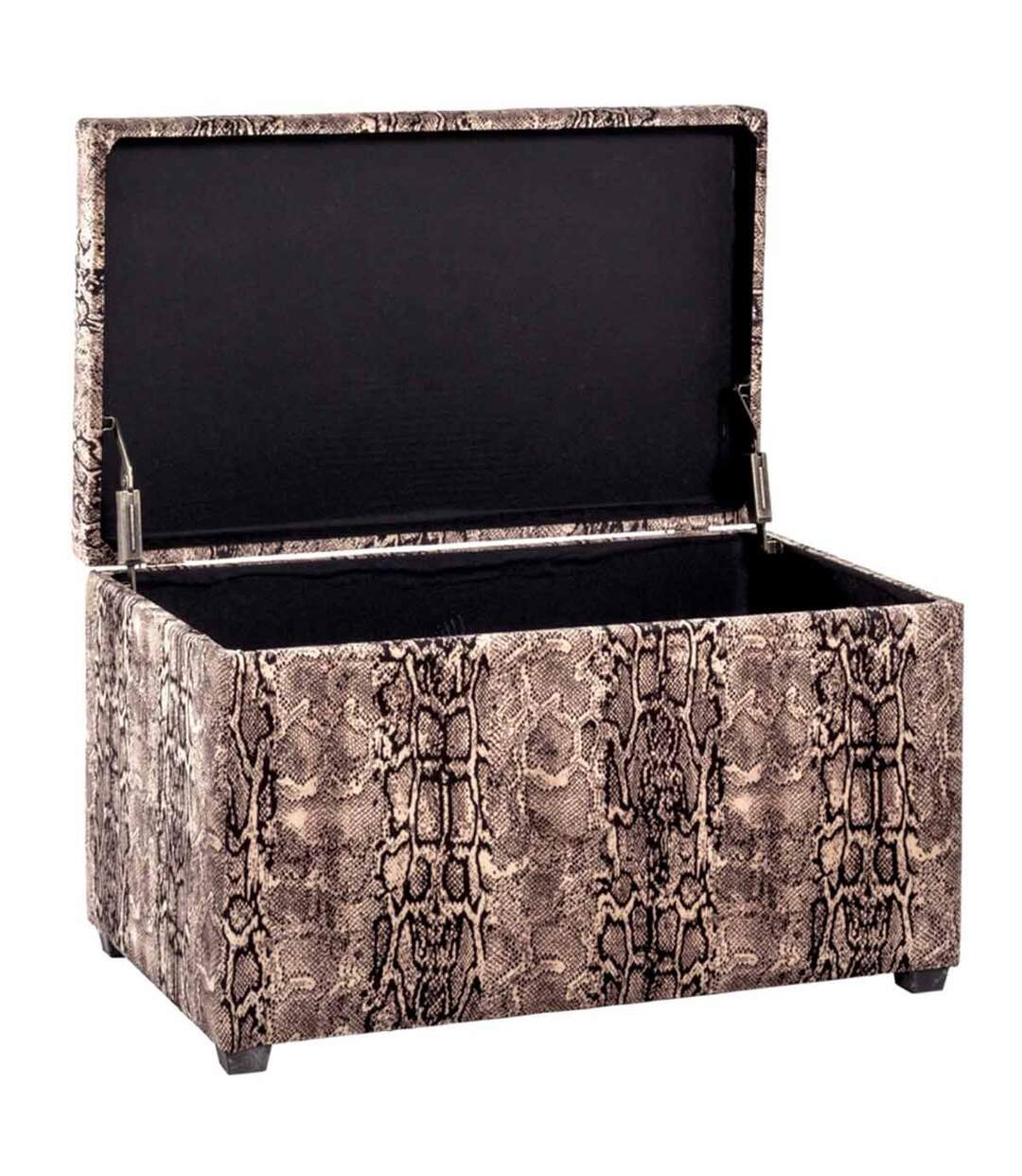 Coffre de Rangement Motif Serpent 65cm Marron-2