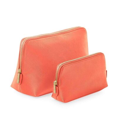 Trousse en similicuir taille L - BG751 - orange corail