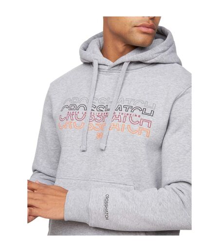 Sweat à capuche manfred homme gris chiné Crosshatch