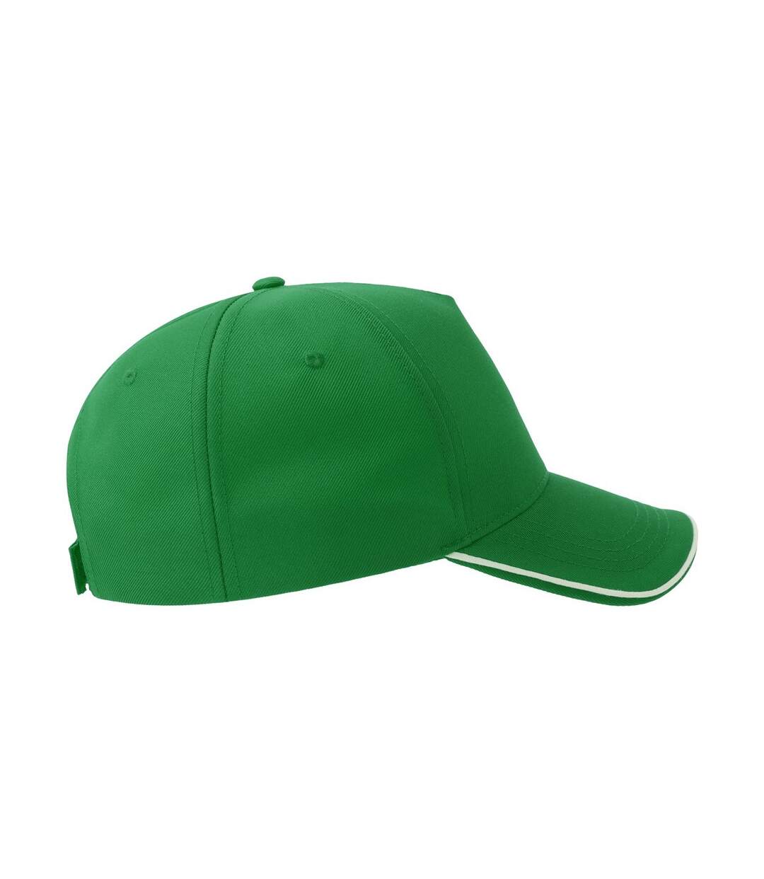 Casquette De Baseball Motif/style 5 Panneaux Recy Five Piping Adulte Vert Blanc Atlantis Headwear-4