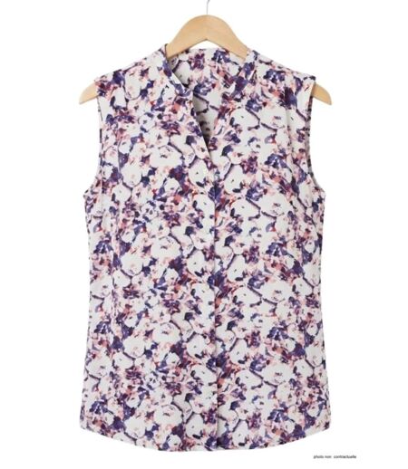 Chemisier sans manches MAYFLOWER N1130A : le top en viscose fluide pour un été frais et élégant