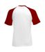 T-shirt de baseball à manches courtes Fruit Of The Loom pour homme (Blanc/Rouge) - UTBC327