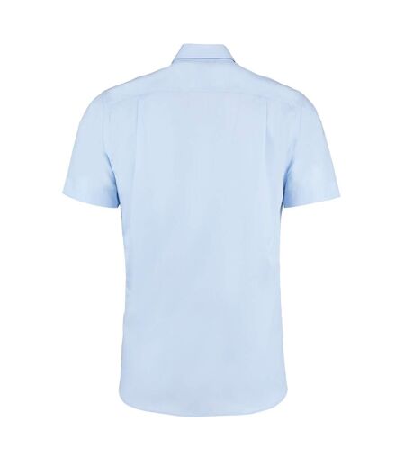 Kustom Kit Mens Premium Non Iron Short Sleeve Shirt (Light Blue) - UTBC596