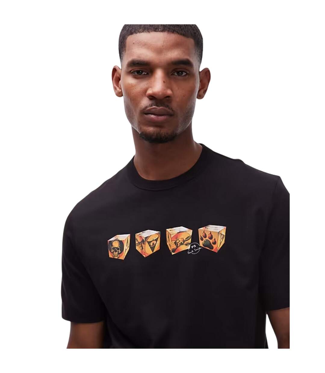 T-shirt Motif/style Cube Homme Noir Paul Smith-4