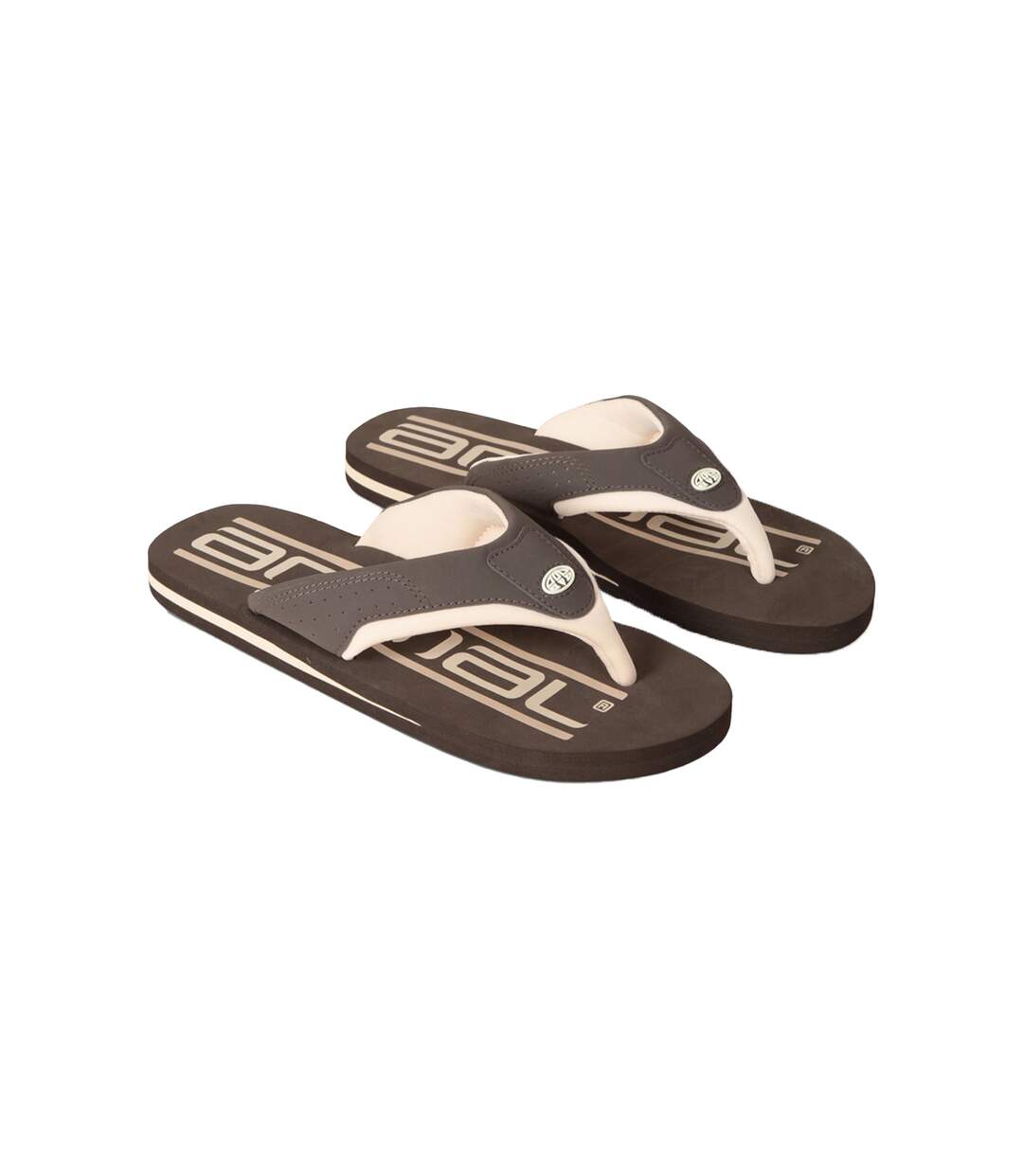 Mens jekyl recycled flip flops brown Animal