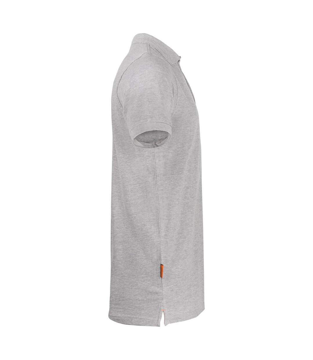 Mens Melange Polo Shirt Grey Jobman-4