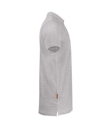Mens Melange Polo Shirt Grey Jobman