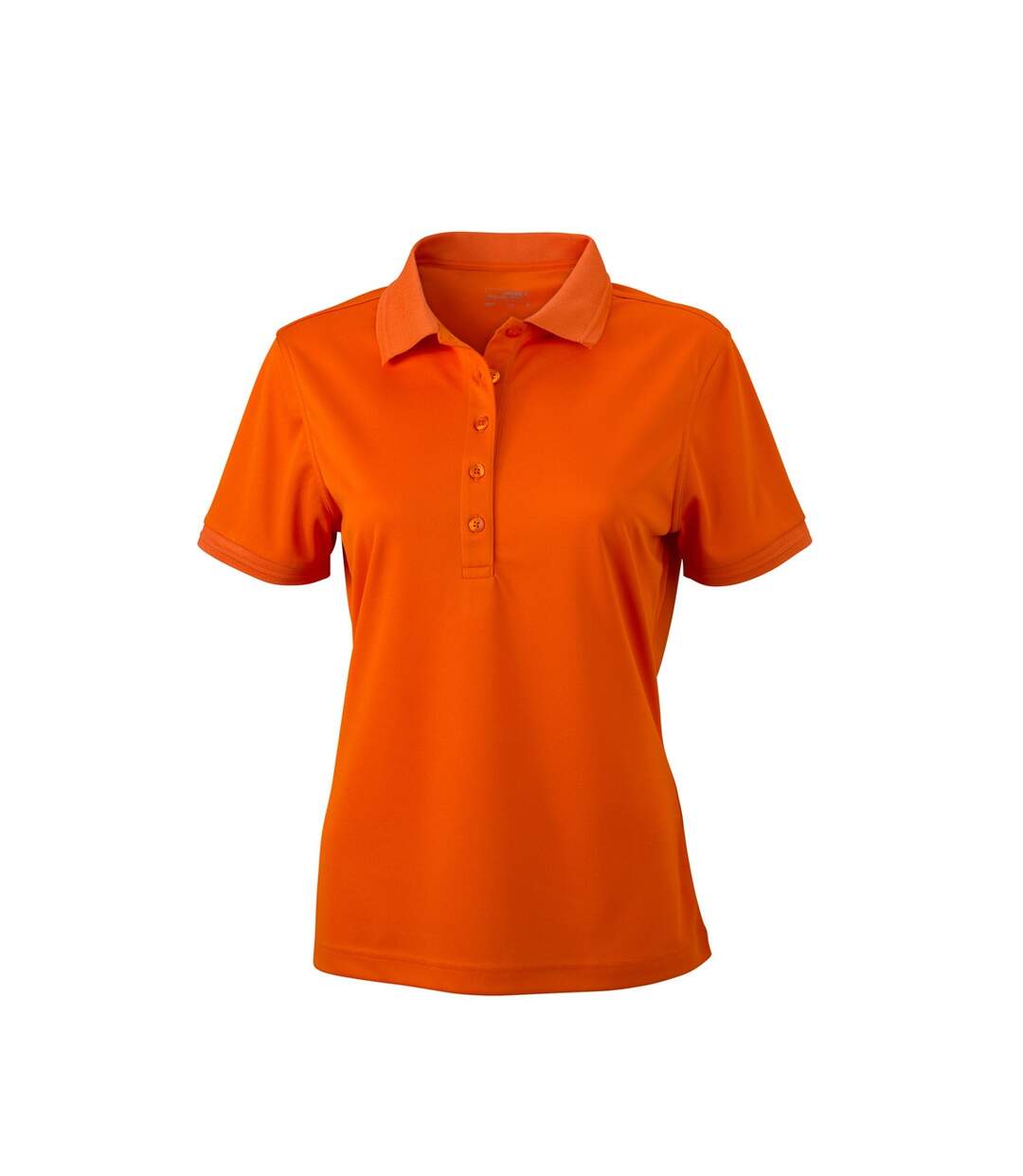 Polo micro-polyester FEMME JN574 - orange foncé-1