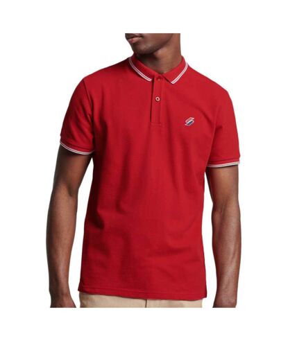 Polo Rouge Homme Superdry Code Essential