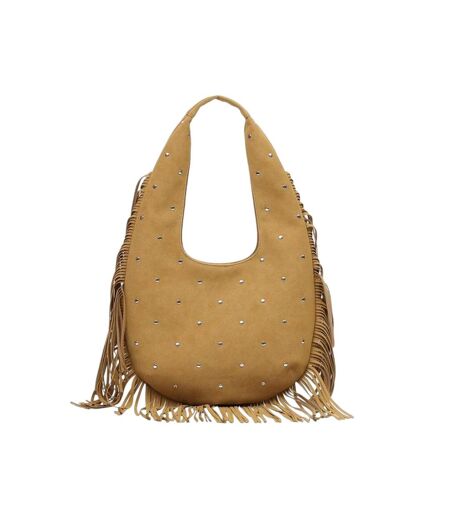 Sac Hobo Motif/style Clouté Taille Unique Marron Clair Firetrap