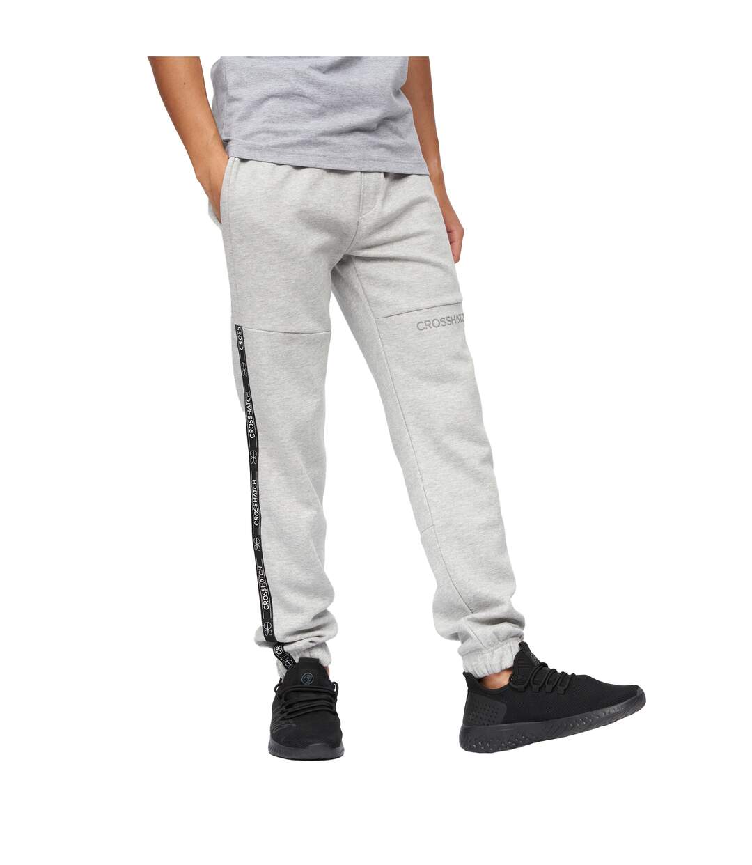 Pantalon de jogging apollo homme gris chiné Crosshatch-1