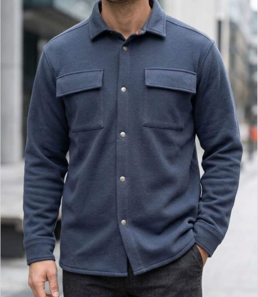 CHALLENGER BASTIEN3 — Surchemise molleton gris : le confort chaud au style décontracté-1