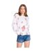 Womens/ladies Star Print French Terry Relaxed Fit Jumper Off White PJ Salvage-1