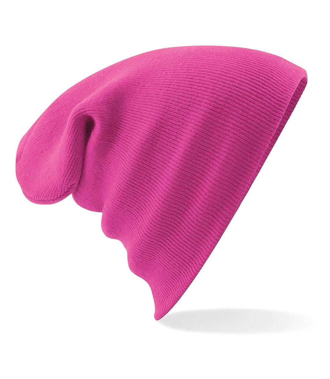 Bonnet tricoté unisexe fuchsia Beechfield-2