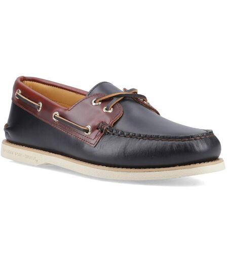 Mens Authentic Gold Cup Leather Boat Shoes Black Brown Sperry